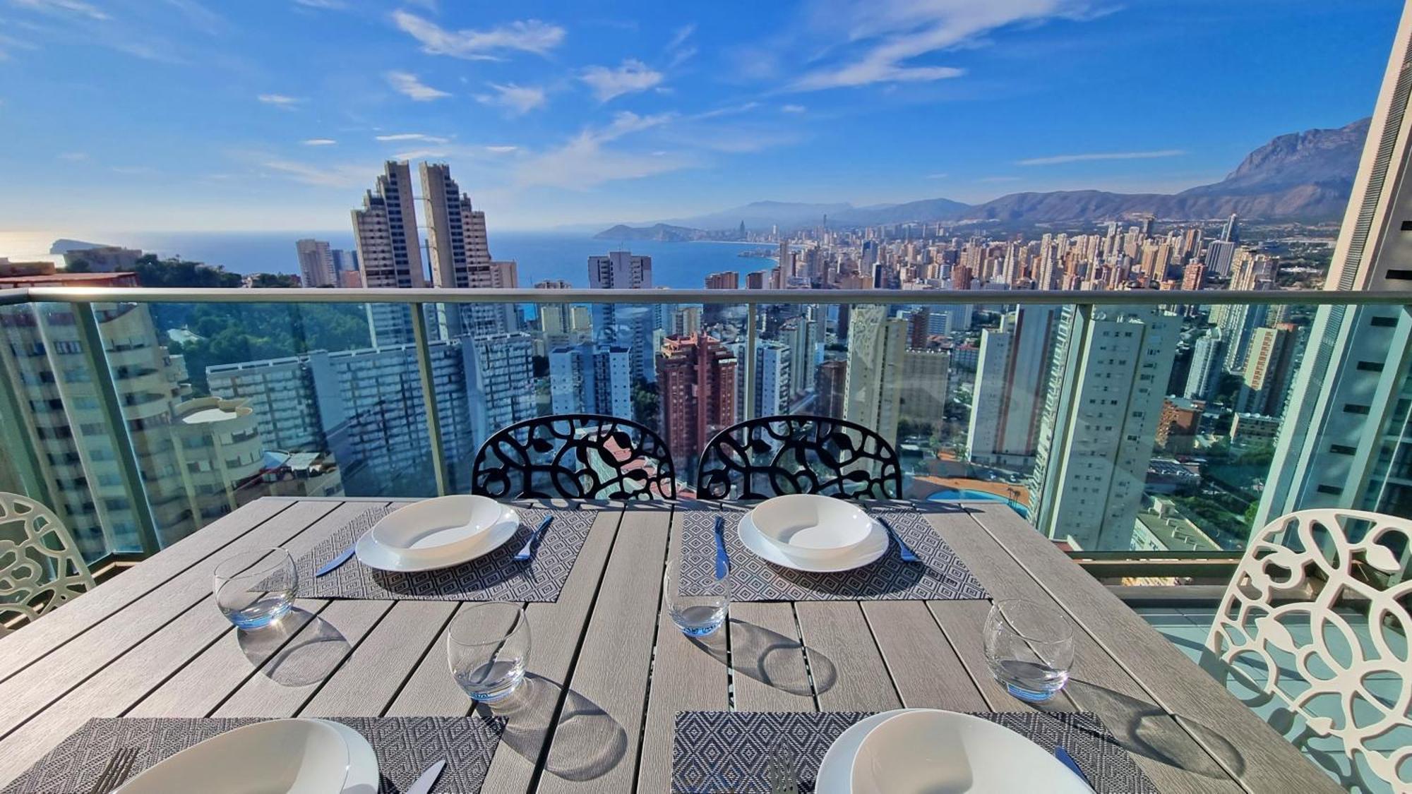 Appartamento Skyline 18 Terraza Privada Con Impresionantes Vistas Al Mar Benidorm Esterno foto